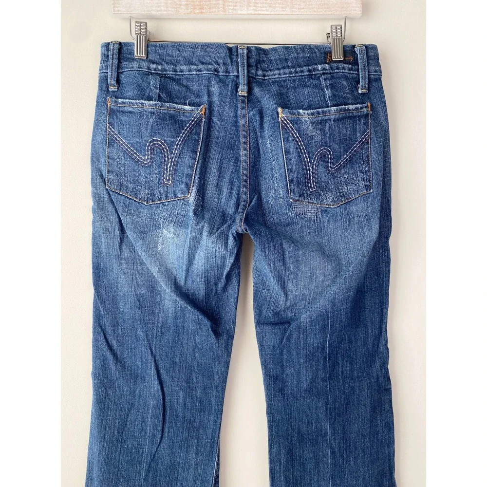 Citizens‎ of Humanity Women Danaway Jeans 31 Blue Low Rise Full Leg Flare Y2K